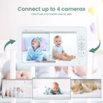 7.0 Inch Video Electronic Baby Monitor with Two Camera HD Split Screen 4X Zoom Electronic Babysitter Baby Accessories SM70 Kit - Image 3