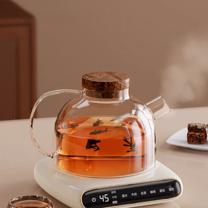 Kf-S897Fd85688444Eebb84D7F3784Bf7Bb2R Smart Heating Cup Warmer, Automatic Temperature Control Coaster, Home Hot Beverage Warmer, Perfect For Coffee & Milk