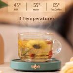 Smart Coffee Cup Warmer with Timer for Office Desk Use Electric Beverage Warmer for Cocoa Tea Water Milk 3 Temperature Settings - Image 3