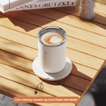 55℃ Cup Heater Automatic Stirring Mug Coffee Milk Mixing Mugs Stainless Steel Cup USB Electric Double Insulated Smart Cup - Image 4
