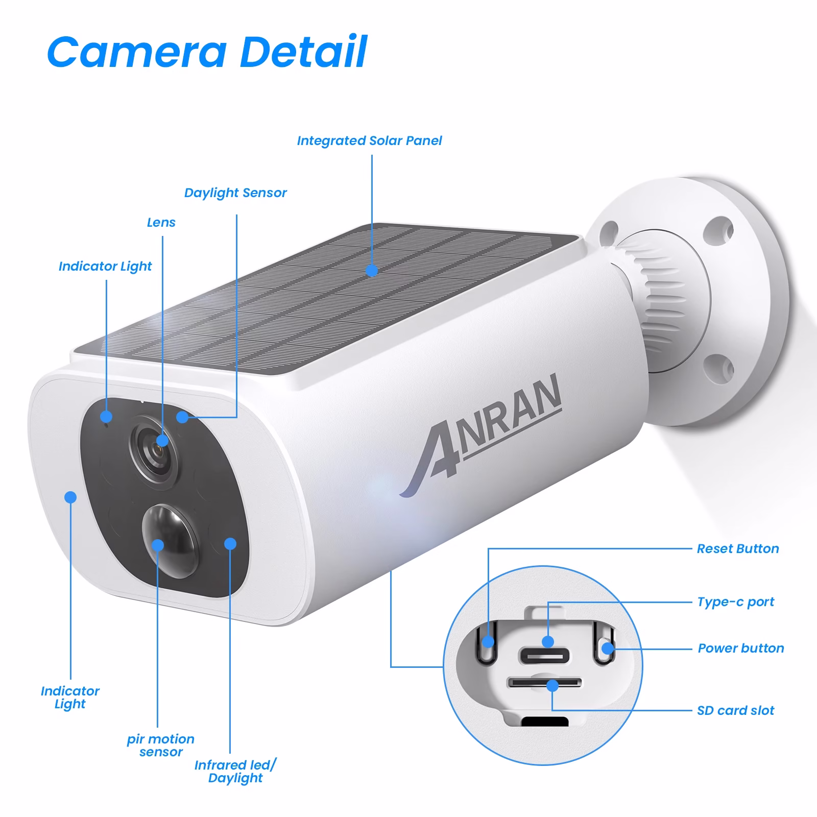 ANRAN 2K Wireless Solar Camera Outdoor Surveillance Integrated Battery Wifi Camera Humanoid Detection Flash Alarm Night Vision 14 ANRAN 2K Wireless Solar Camera Outdoor Surveillance Integrated Battery Wifi Camera Humanoid Detection Flash Alarm Night Vision - kf Sad4412dce54b427aa08b59d262994dbfD