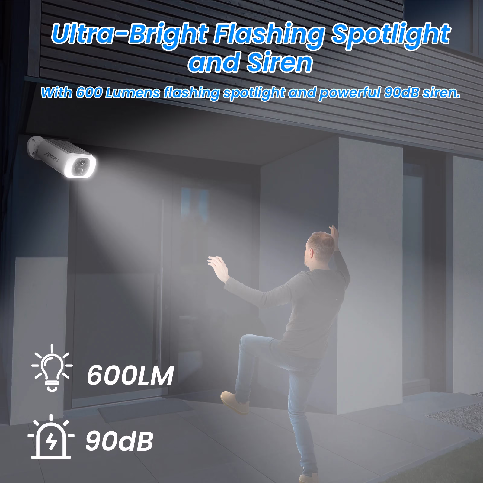 ANRAN 2K Wireless Solar Camera Outdoor Surveillance Integrated Battery Wifi Camera Humanoid Detection Flash Alarm Night Vision 7 ANRAN 2K Wireless Solar Camera Outdoor Surveillance Integrated Battery Wifi Camera Humanoid Detection Flash Alarm Night Vision - kf Se1e753e073f34fdcb22b5757dd4a0a474