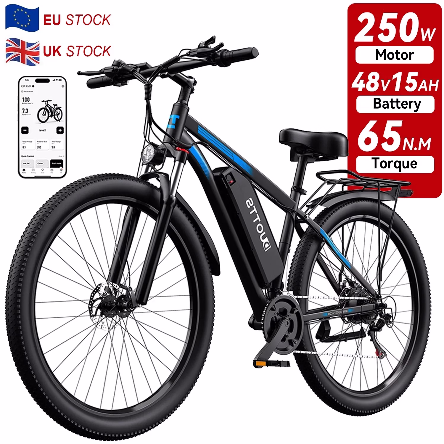EU UK Stock Duotts C29 Electric Bicycle Mountain Dirt E Bike Bicicleta Electrica Para Adultos Rower Elektryczny Velo Electrique