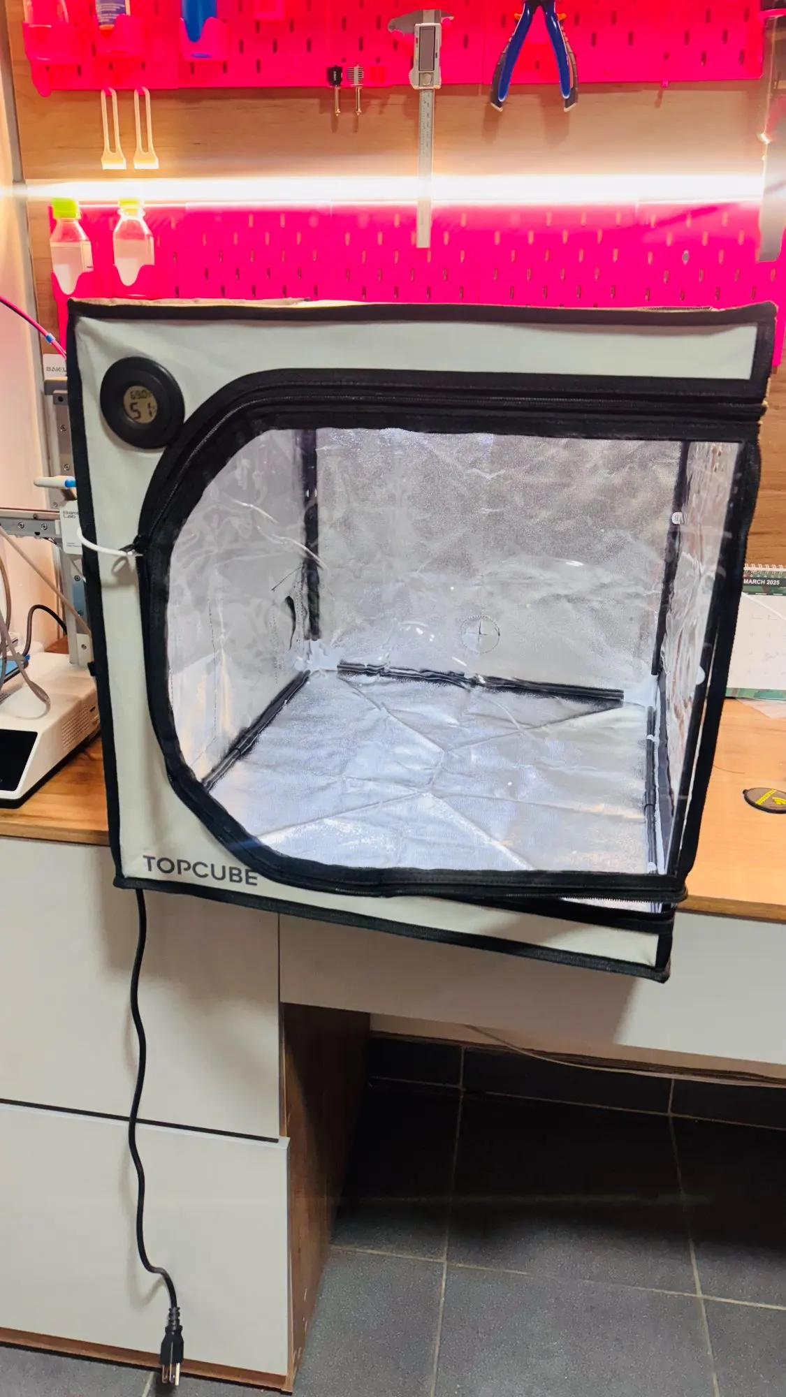 YOOPAI 3D printer Enclosure For Bambu lab A1/A1 mini 3D printer House Cover with LED light Constant Temperature Fireproof large photo review