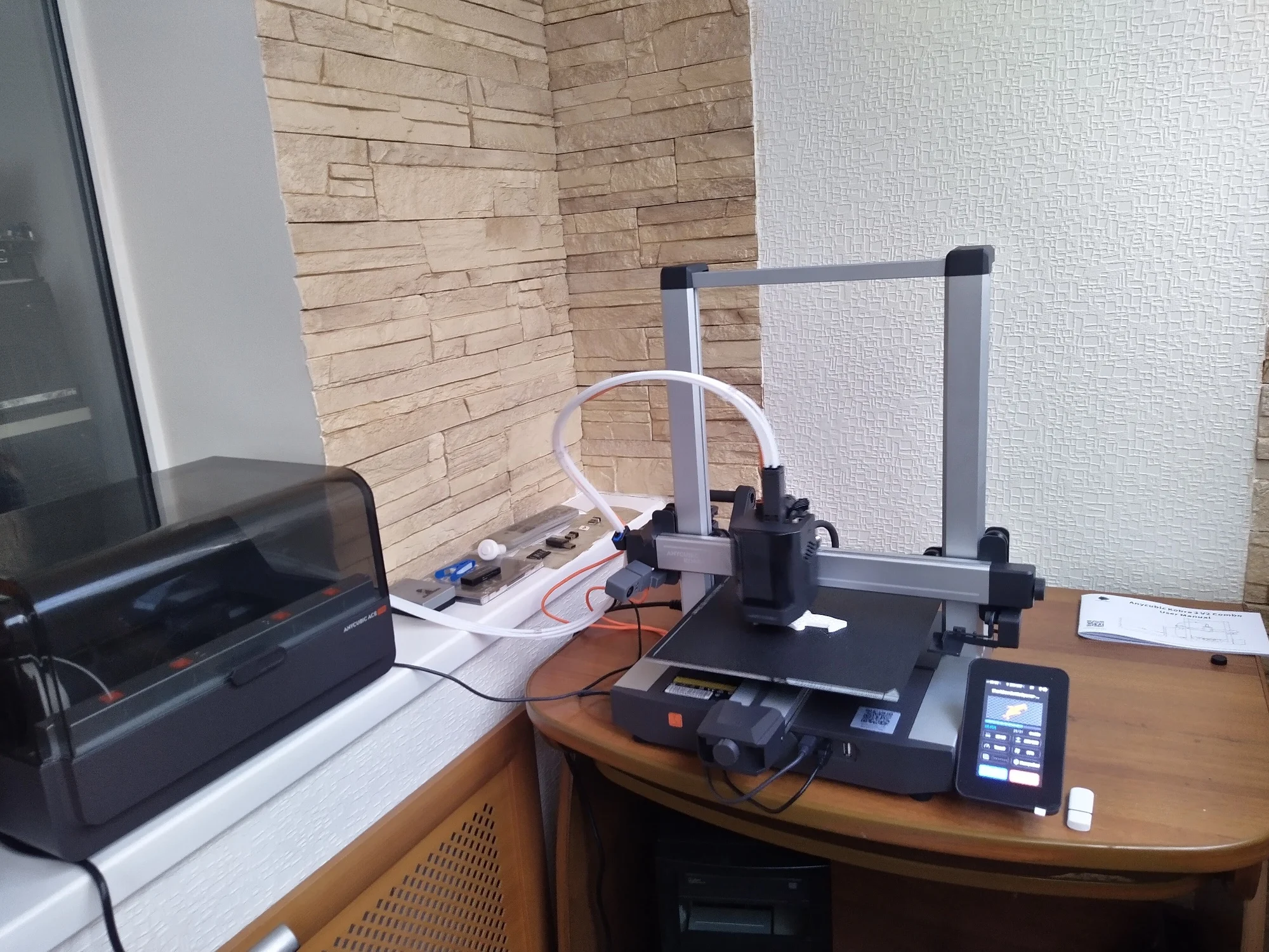 ANYCUBIC Kobra 3 V2 Combo 600mm/s Fast Printing 3D Printer 8 Colors ACE Pro Filament Auto Drying Anycubic APP Control 3D Printer photo review