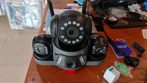 10K 20MP UHD Outdoor WiFi IP Camera Four Len Four Screen 360° 16X Zoom PTZ Security Cam Auto Tracking CCTV Wireless Surveillance photo review